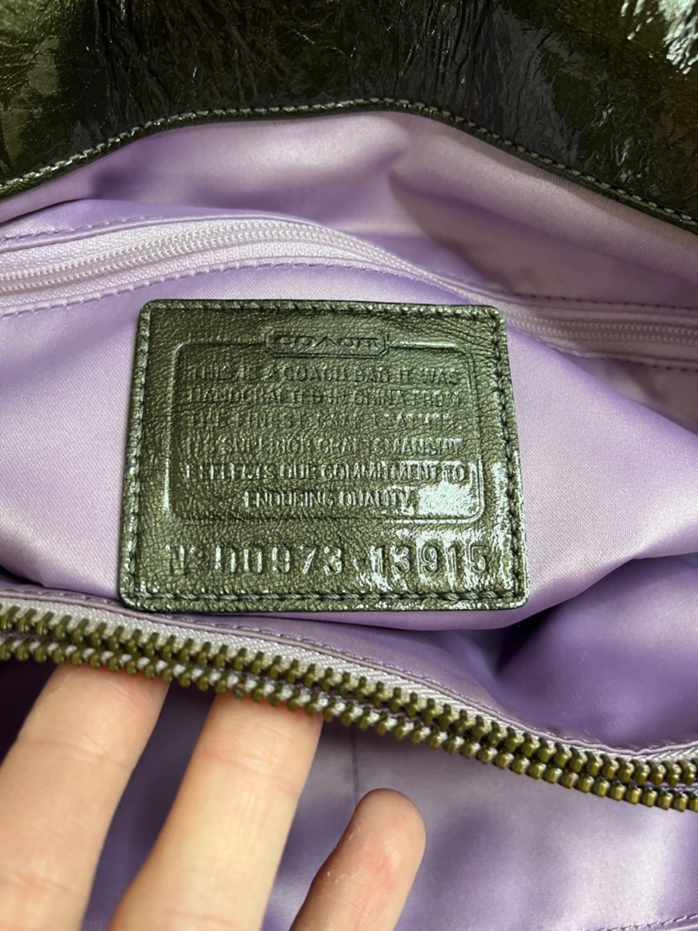 Coach D0973-13915 Mia Gunmetal Pleated Leather Carryall Shoulder Bag - Picture 13 of 16